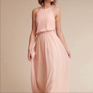 BHLDN Donna Morgan Alana Dress - Blush, Size 4/6